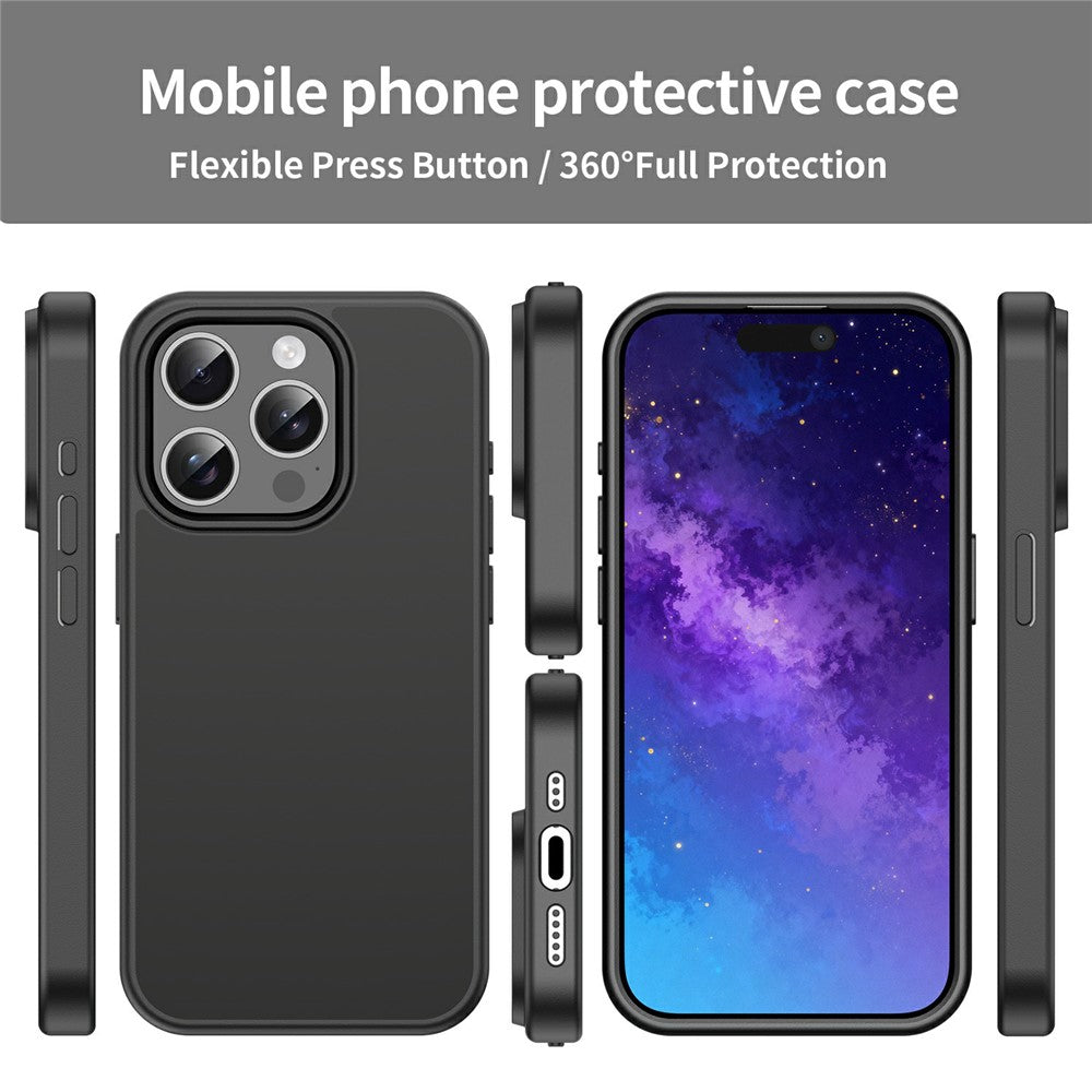 For iPhone 15 Pro Max Case Skin Touch Matte Anti Drop TPU PC Phone Back Cover