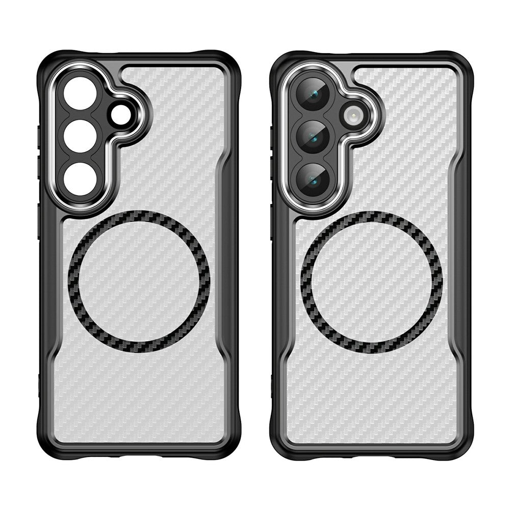 For Samsung Galaxy S26  /  S26 Pro Case Compatible with MagSafe Hybrid Phone Cover Carbon Fiber