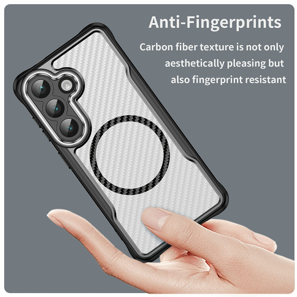 For Samsung Galaxy S26  /  S26 Pro Case Compatible with MagSafe Hybrid Phone Cover Carbon Fiber
