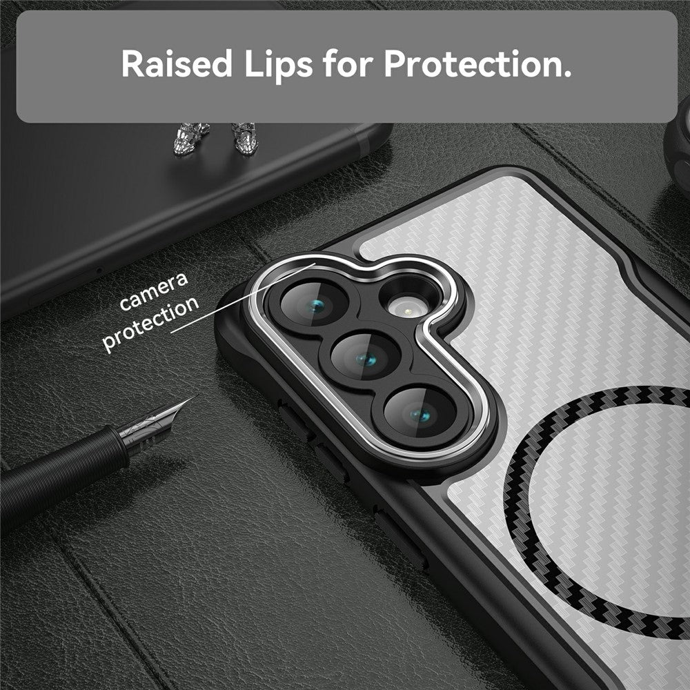 For Samsung Galaxy S26  /  S26 Pro Case Compatible with MagSafe Hybrid Phone Cover Carbon Fiber