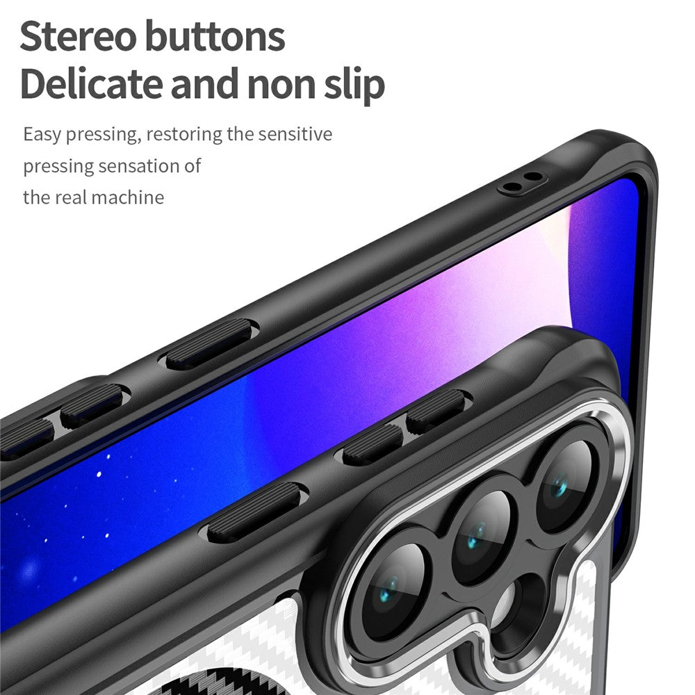 For Samsung Galaxy S26  /  S26 Pro Case Compatible with MagSafe Hybrid Phone Cover Carbon Fiber