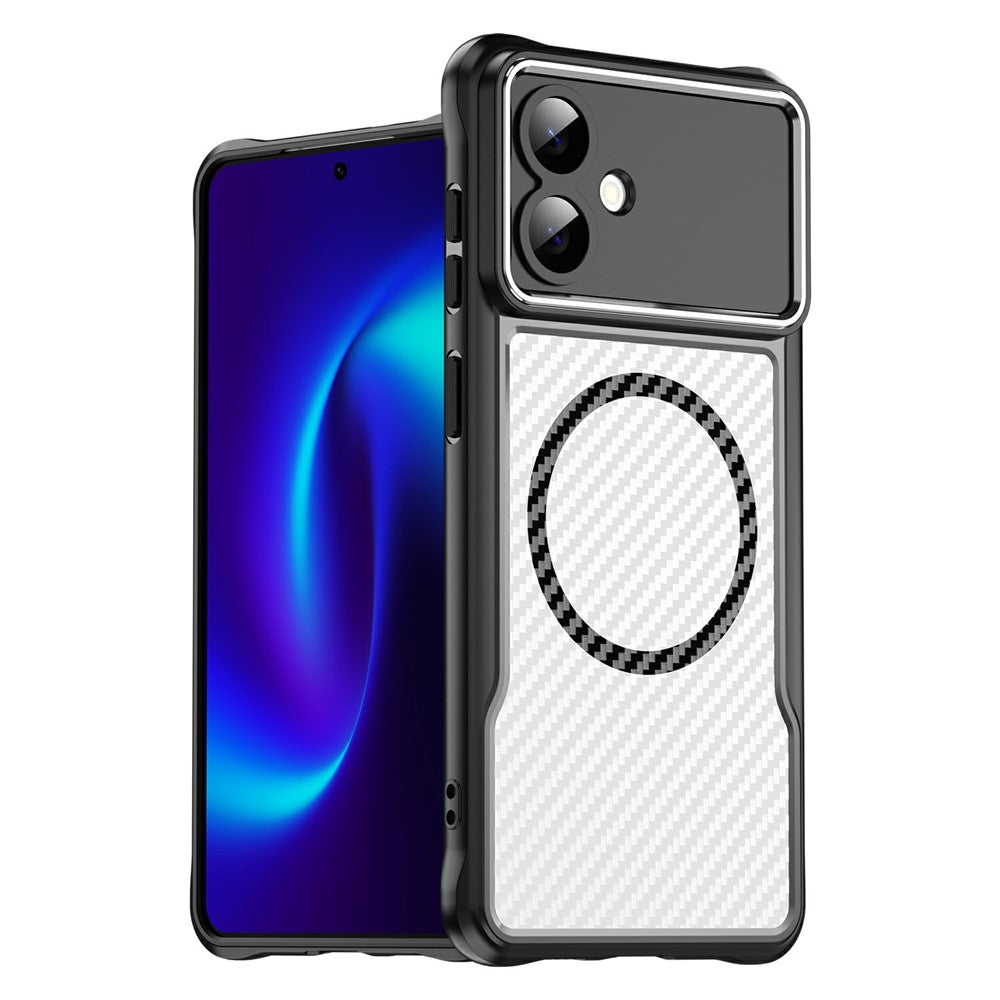 For Samsung Galaxy S26 Edge Case Compatible with MagSafe Hybrid Phone Cover Carbon Fiber