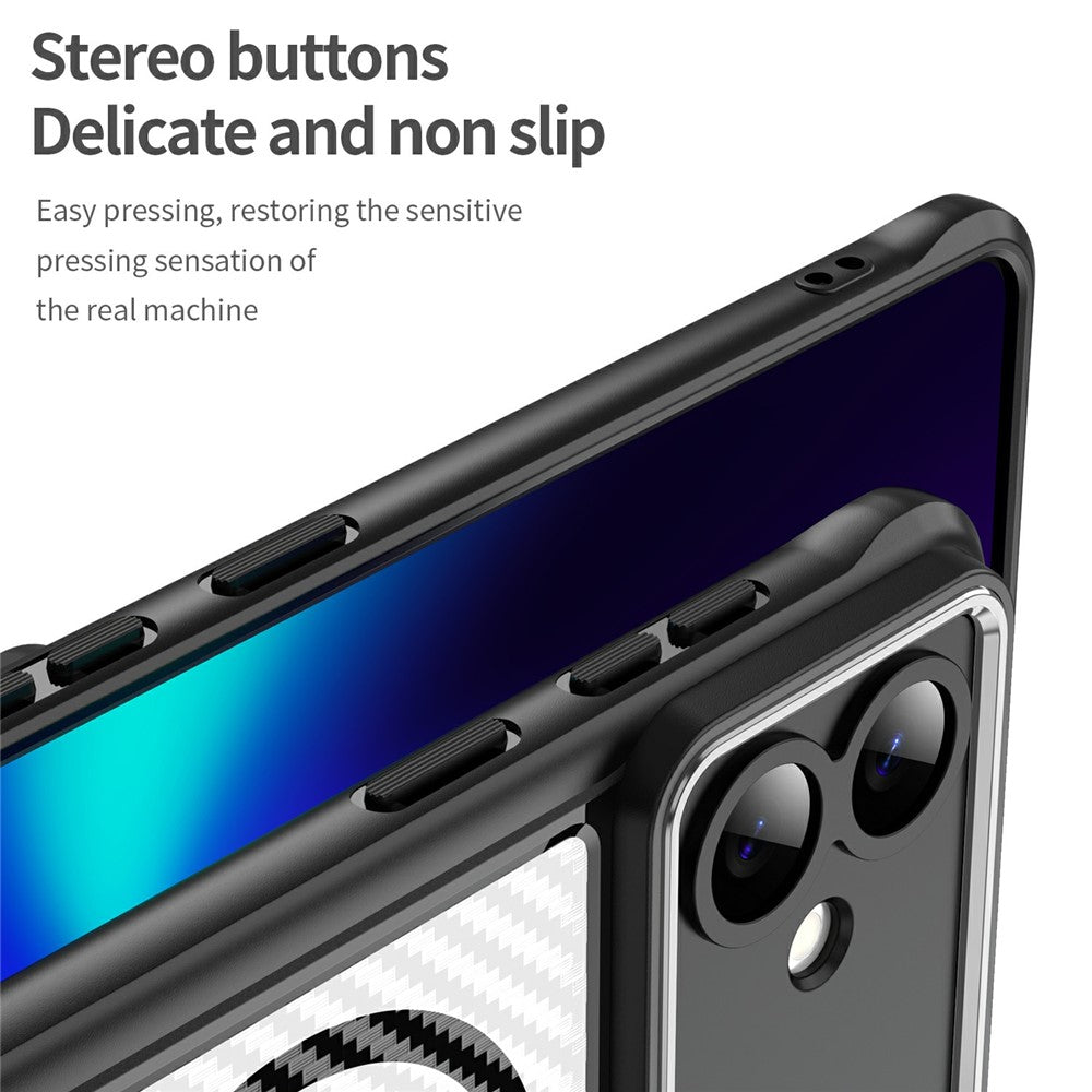 For Samsung Galaxy S26 Edge Case Compatible with MagSafe Hybrid Phone Cover Carbon Fiber