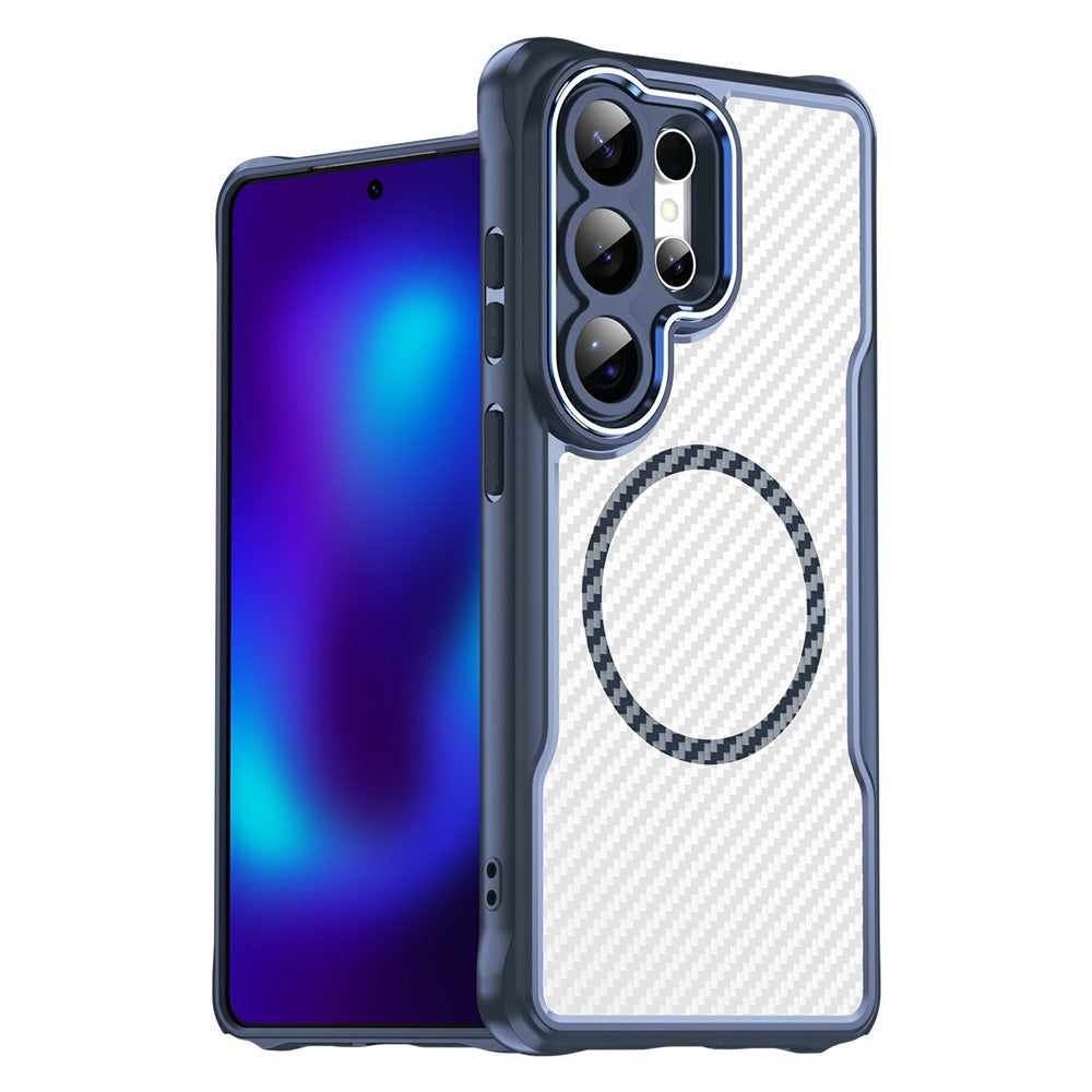 For Samsung Galaxy S26 Ultra Case Compatible with MagSafe Hybrid Phone Cover Carbon Fiber