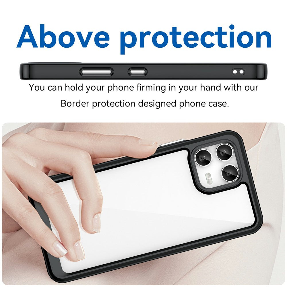 For T-Mobile Revvl 8 Pro  /  T Phone 3 Pro Case TPU + Acrylic Protective Clear Phone Cover