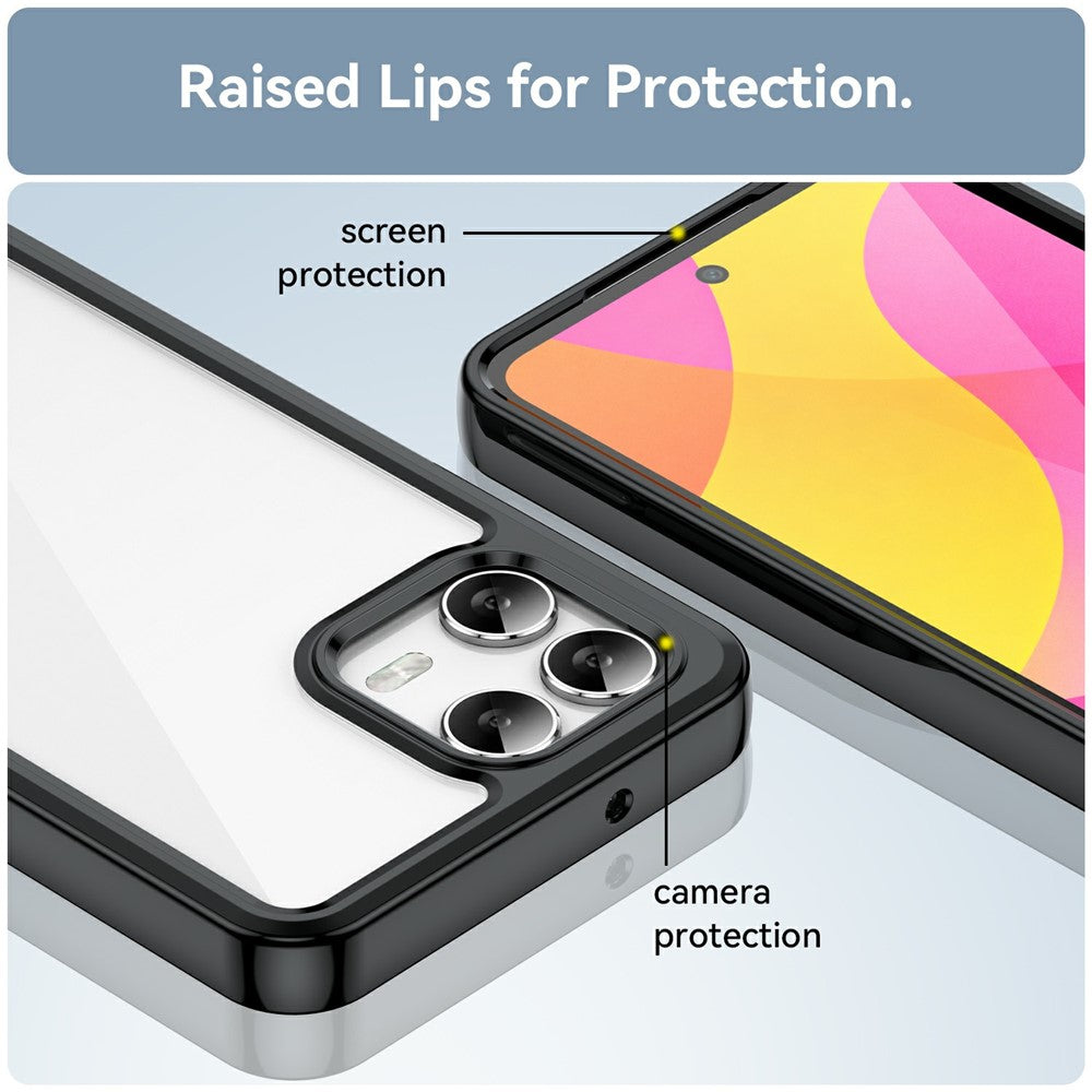 For T-Mobile Revvl 8 Pro  /  T Phone 3 Pro Case TPU + Acrylic Protective Clear Phone Cover