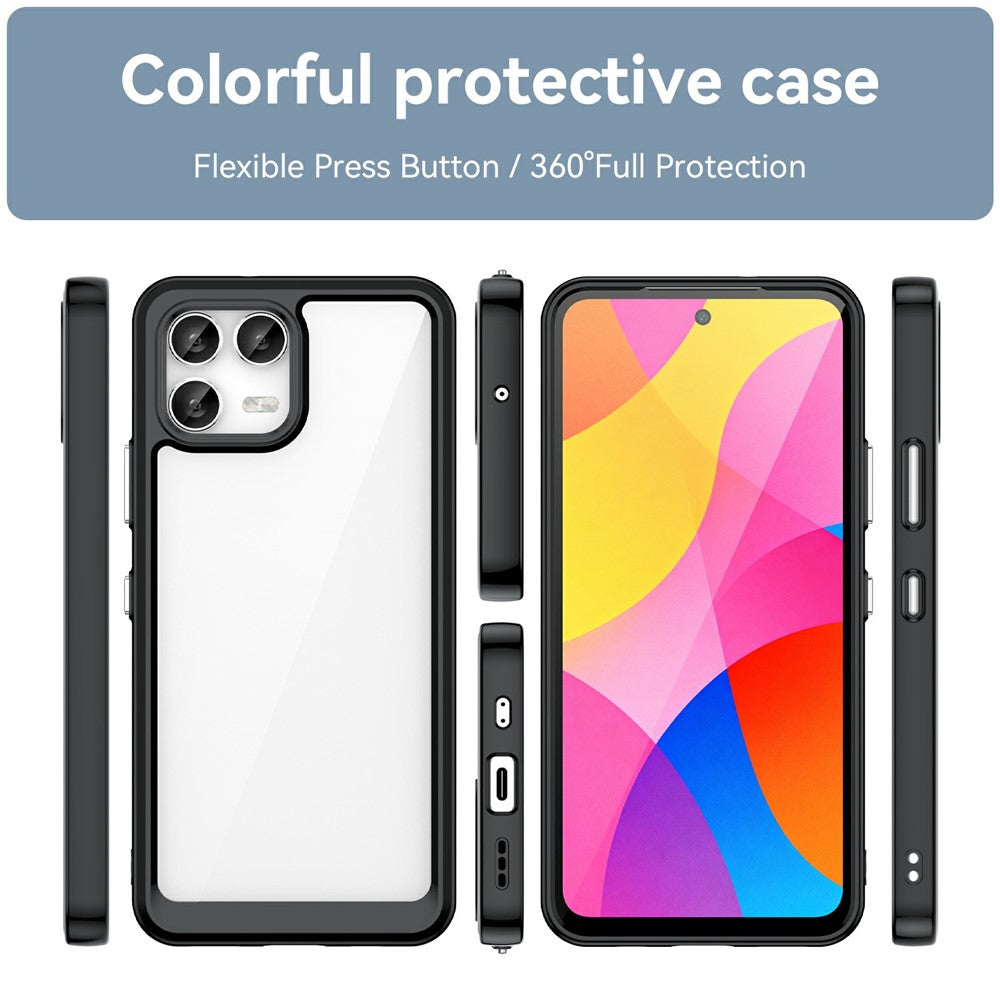 For T-Mobile Revvl 8 Pro  /  T Phone 3 Pro Case TPU + Acrylic Protective Clear Phone Cover
