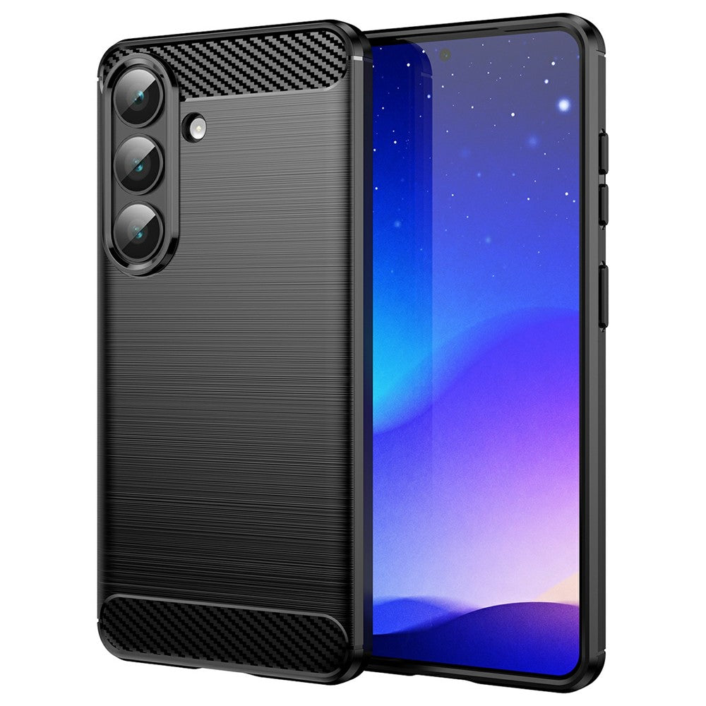 AMORUS For Samsung Galaxy S26  /  S26 Pro Case Carbon Fiber Texture Brushed Protective Phone Cover