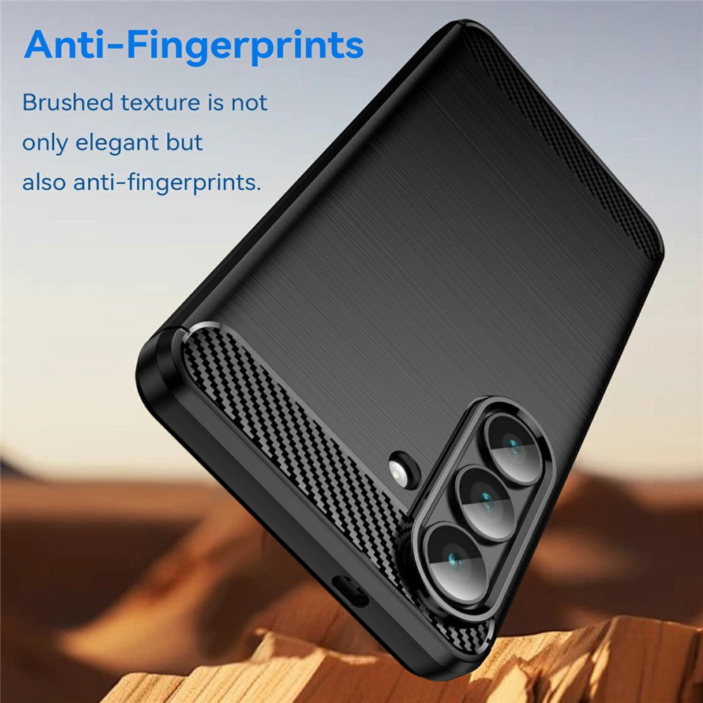 AMORUS For Samsung Galaxy S26  /  S26 Pro Case Carbon Fiber Texture Brushed Protective Phone Cover