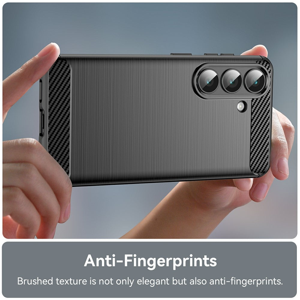 AMORUS For Samsung Galaxy S26  /  S26 Pro Case Carbon Fiber Texture Brushed Protective Phone Cover