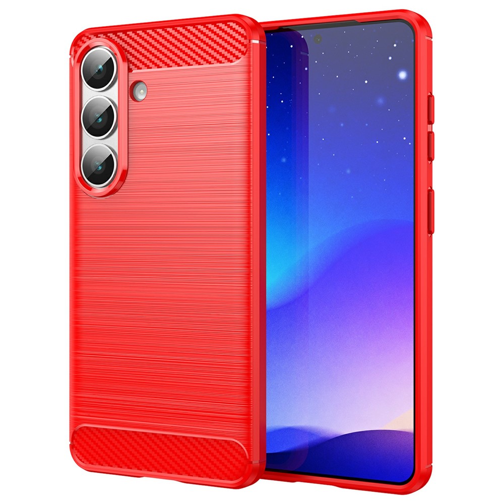 AMORUS For Samsung Galaxy S26  /  S26 Pro Case Carbon Fiber Texture Brushed Protective Phone Cover