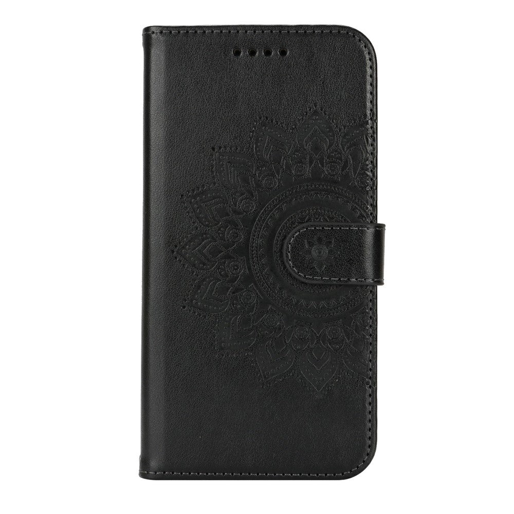 Étui portefeuille en cuir texturé avec dragonne pour iPhone 17 