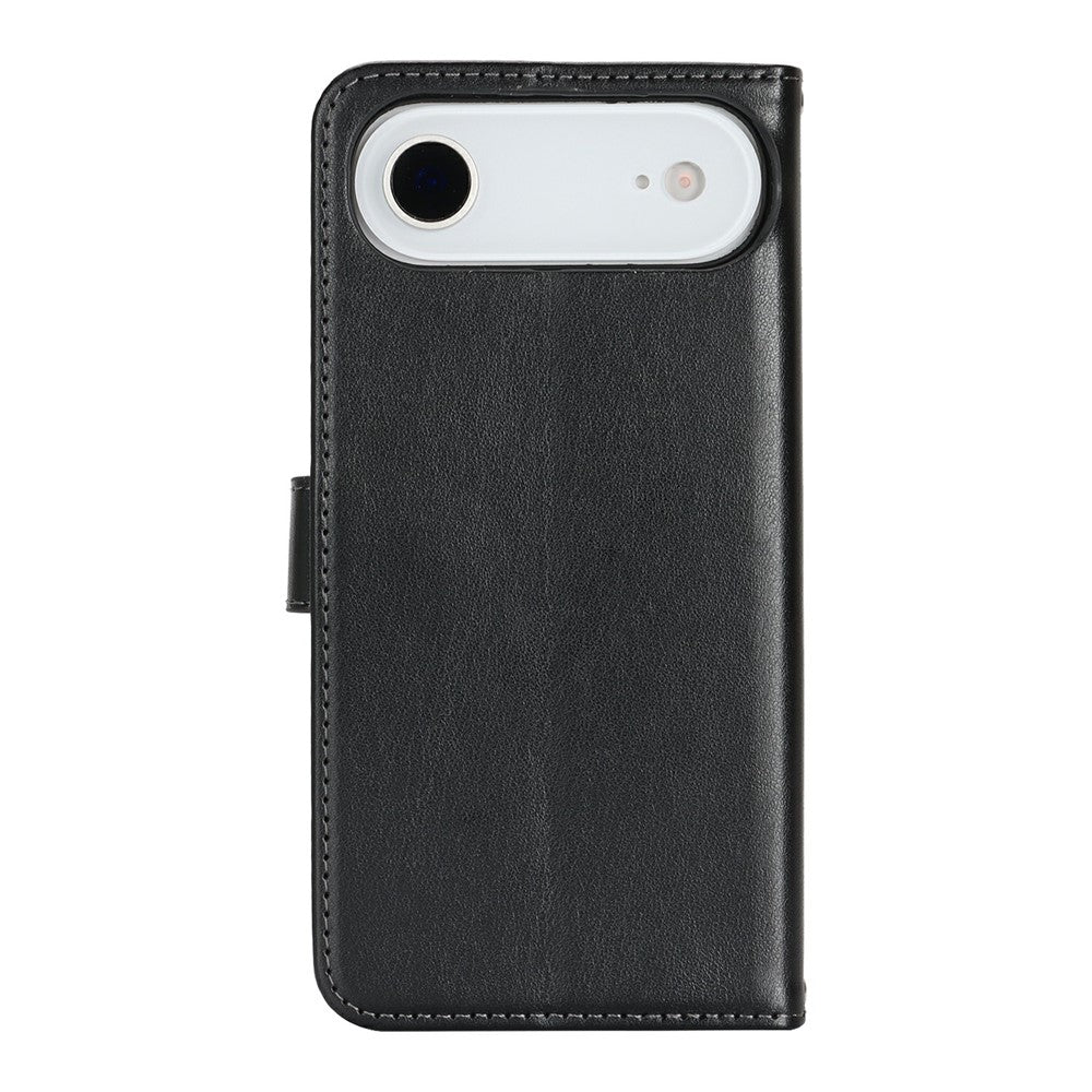 For iPhone Air Case Textured Leather Wallet Phone Cover with Strap