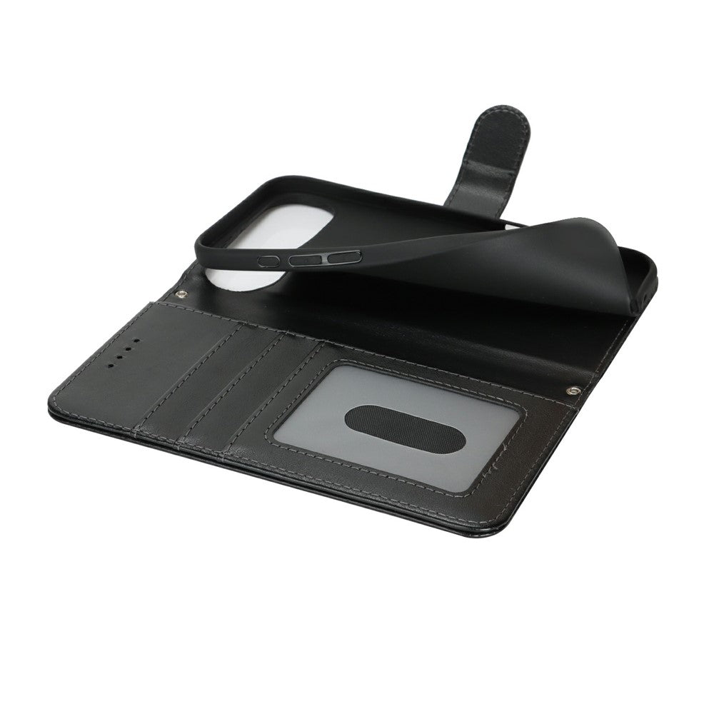 For iPhone Air Case Textured Leather Wallet Phone Cover with Strap