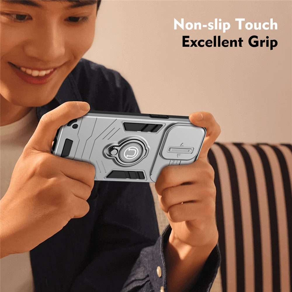 For iPhone 17 Case Slide Camshield Kickstand PC + TPU Phone Cover