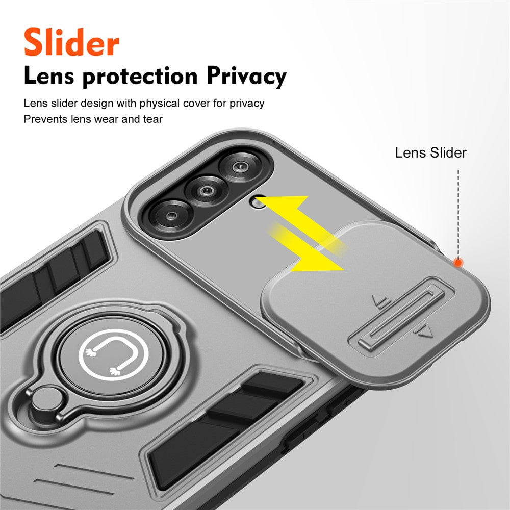For Samsung Galaxy A17 4G / 5G Case Slide Camshield Kickstand PC + TPU Phone Cover