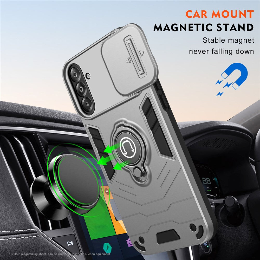For Samsung Galaxy A17 4G / 5G Case Slide Camshield Kickstand PC + TPU Phone Cover