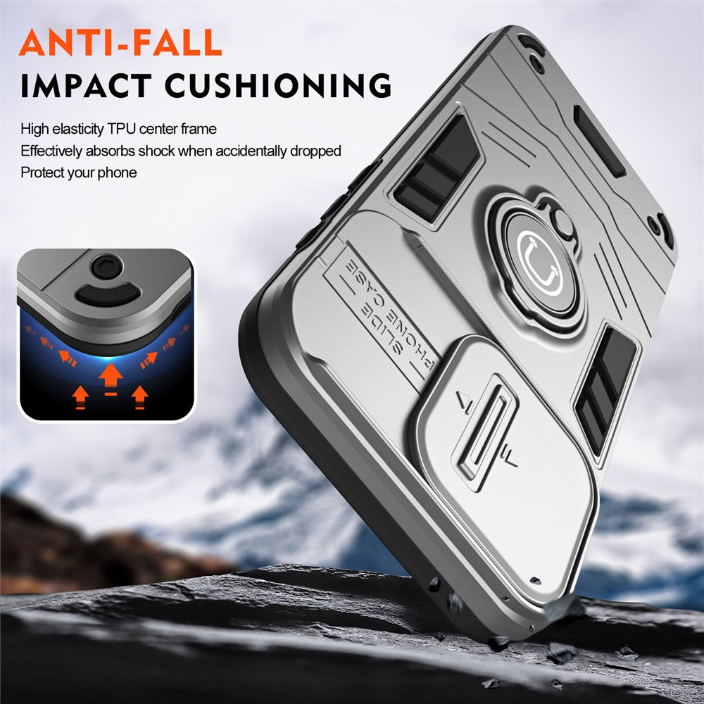 For Samsung Galaxy A17 4G / 5G Case Slide Camshield Kickstand PC + TPU Phone Cover