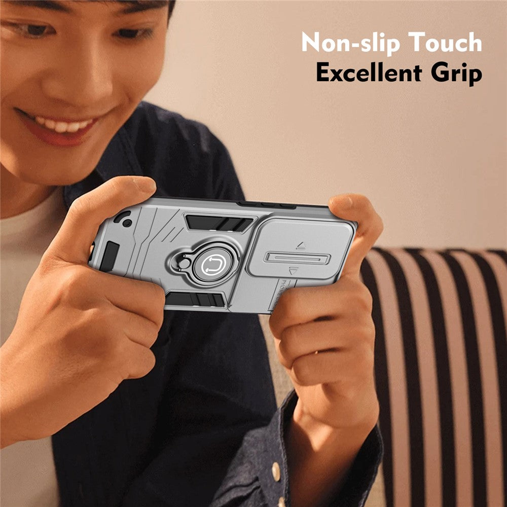 For Samsung Galaxy S25 FE Case Slide Camshield Kickstand PC + TPU Phone Cover