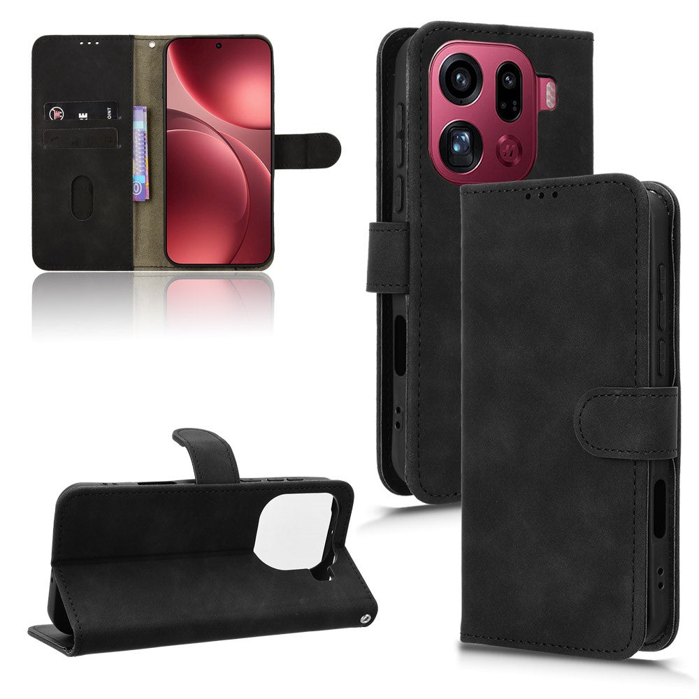 For Oppo Find X9 Pro 5G Leather Case Skin Feel Anti Drop Wallet Flip Phone Cover