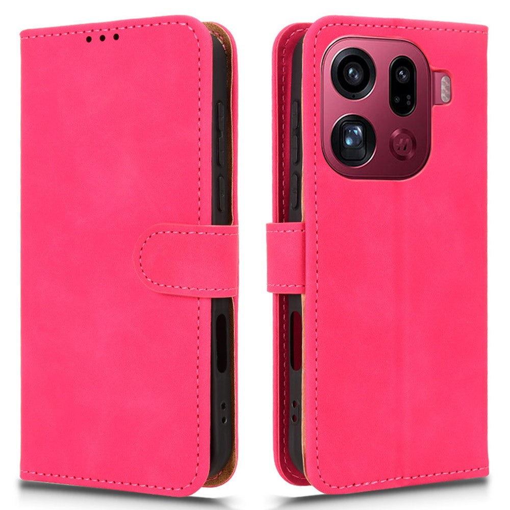 For Oppo Find X9 Pro 5G Leather Case Skin Feel Anti Drop Wallet Flip Phone Cover
