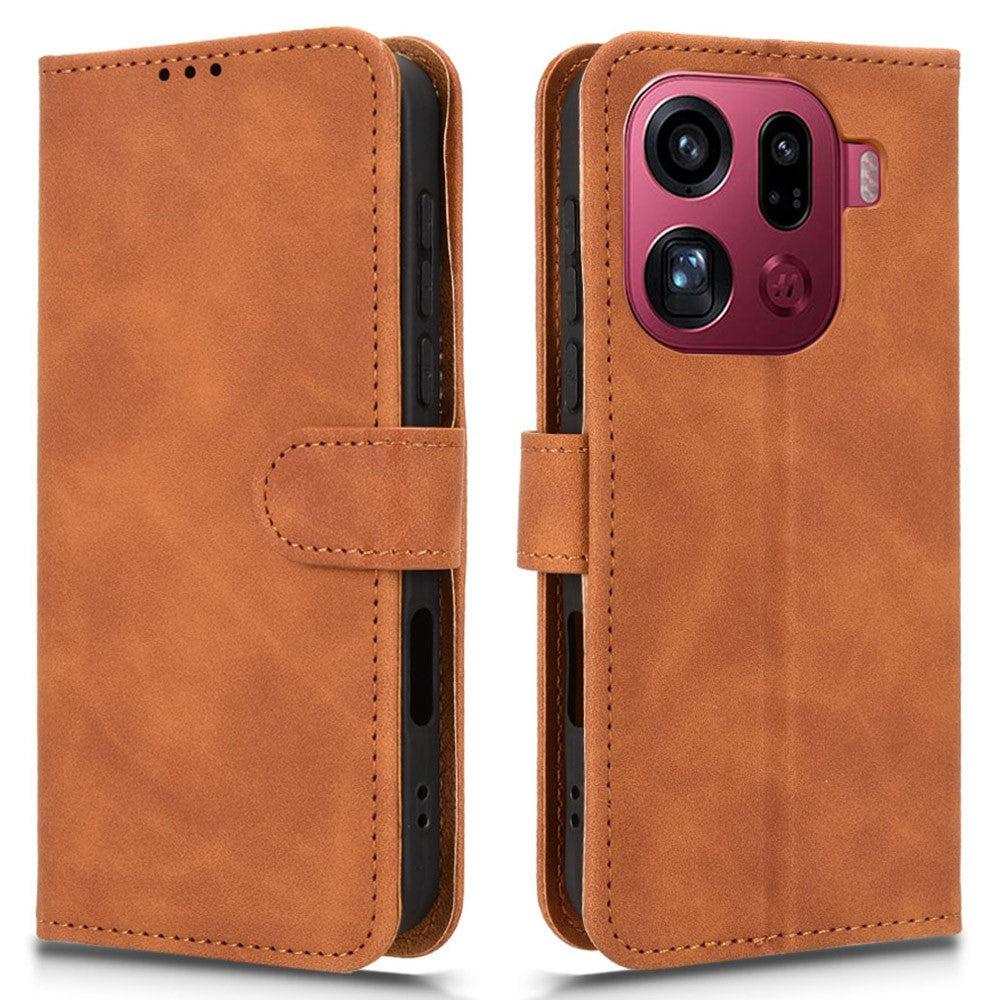 For Oppo Find X9 Pro 5G Leather Case Skin Feel Anti Drop Wallet Flip Phone Cover