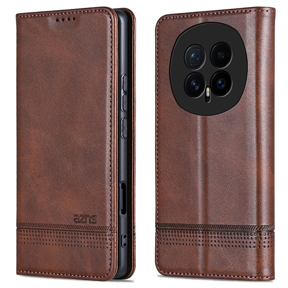 AZNS For Honor Magic8 5G Case Cowhide Texture PU Leather Wallet Phone Cover