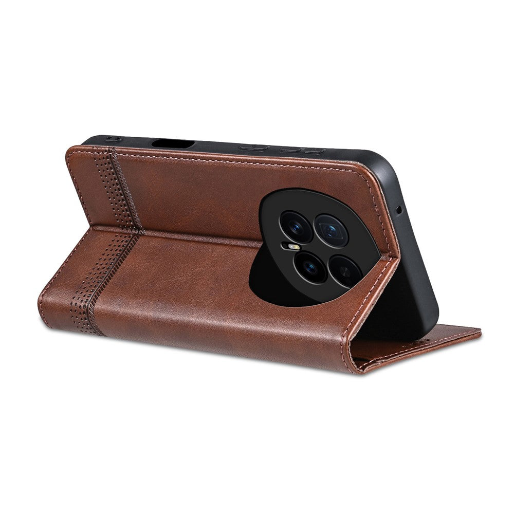 AZNS For Honor Magic8 5G Case Cowhide Texture PU Leather Wallet Phone Cover