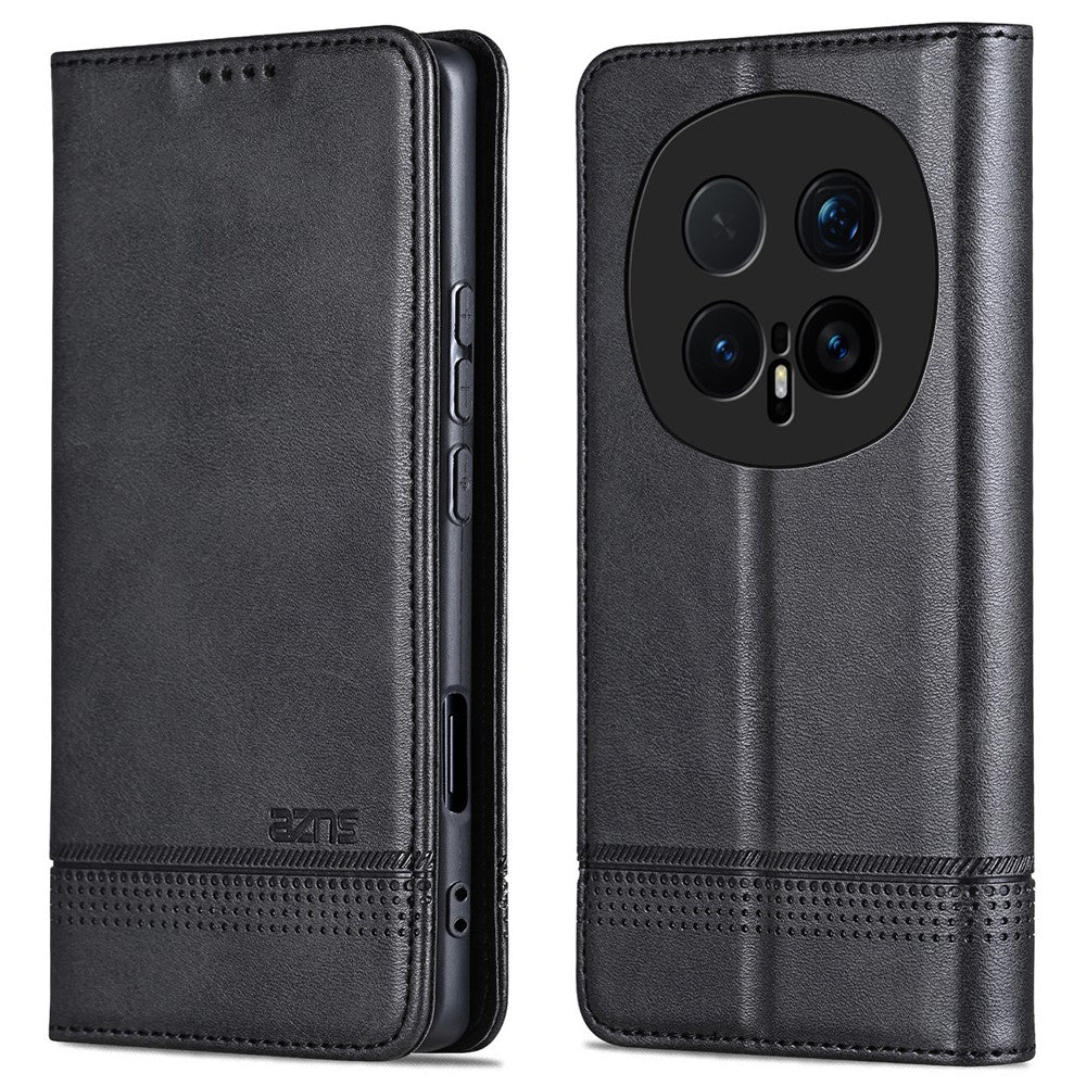 AZNS For Honor Magic8 Pro 5G Case Cowhide Texture PU Leather Wallet Phone Cover