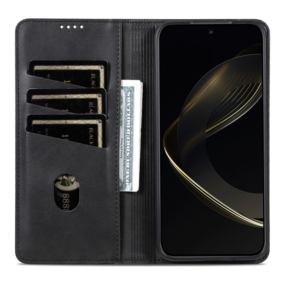 AZNS For Honor Magic8 Pro 5G Case Cowhide Texture PU Leather Wallet Phone Cover