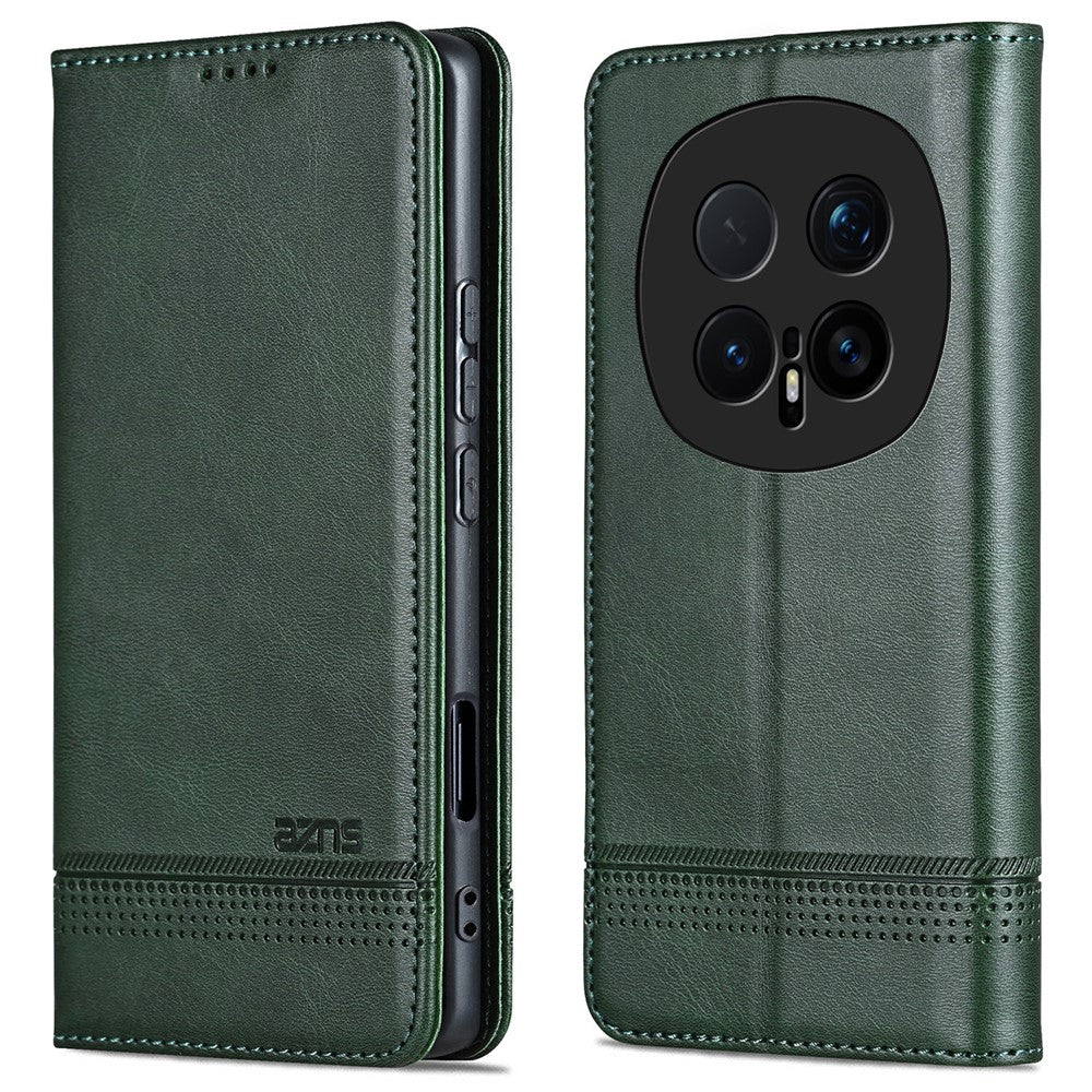 AZNS For Honor Magic8 Pro 5G Case Cowhide Texture PU Leather Wallet Phone Cover