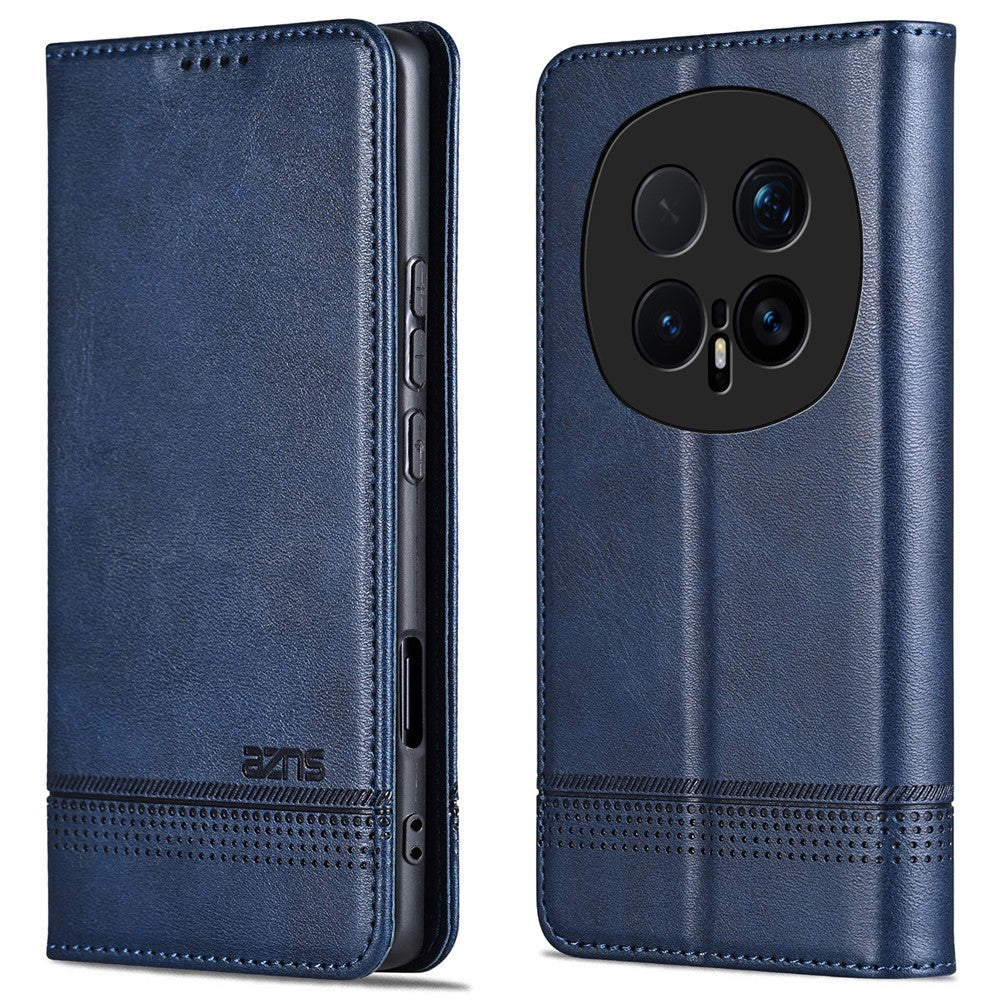 AZNS For Honor Magic8 Pro 5G Case Cowhide Texture PU Leather Wallet Phone Cover