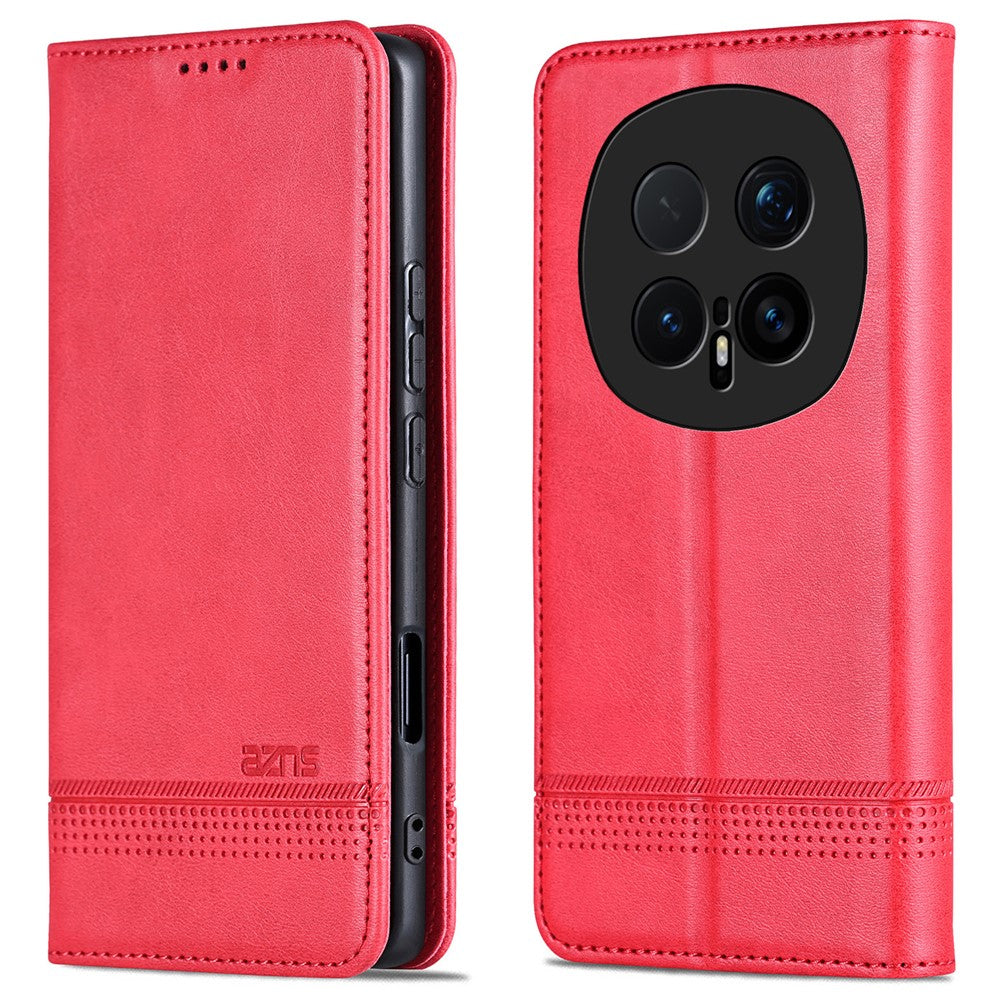 AZNS For Honor Magic8 Pro 5G Case Cowhide Texture PU Leather Wallet Phone Cover