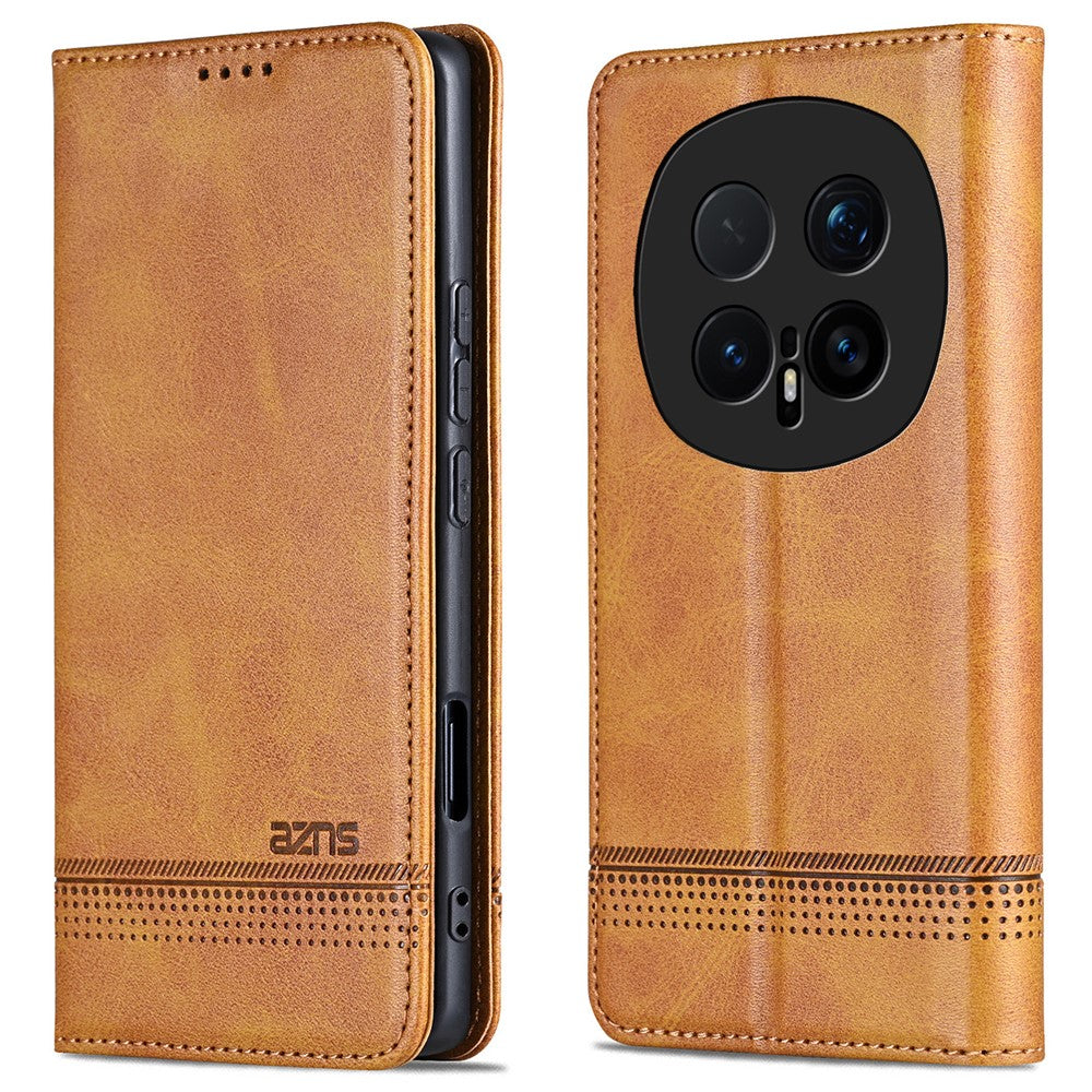 AZNS For Honor Magic8 Pro 5G Case Cowhide Texture PU Leather Wallet Phone Cover