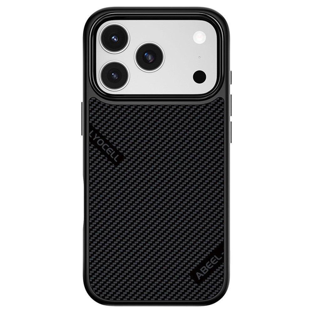 ABEEL CF-Lyocell Series For iPhone 17 Pro Case Compatible with MagSafe Microfiber + PC + E-TPU Phone Cover