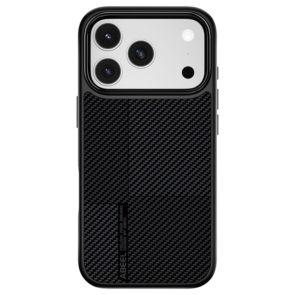 ABEEL CF-Lyocell Series For iPhone 17 Pro Case Compatible with MagSafe Microfiber + PC + E-TPU Phone Cover