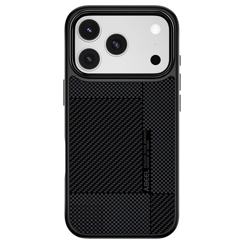 ABEEL CF-Lyocell Series For iPhone 17 Pro Case Compatible with MagSafe Microfiber + PC + E-TPU Phone Cover