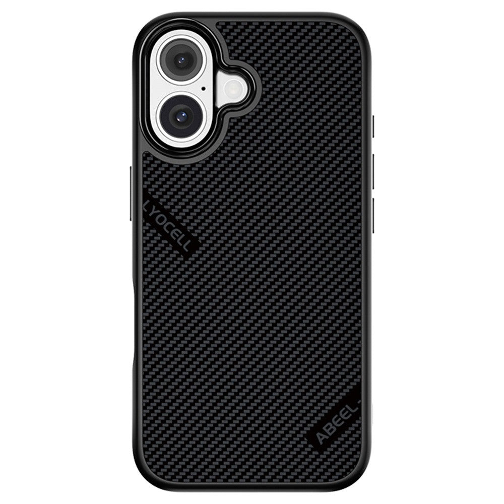 ABEEL CF-Lyocell Series For iPhone 16 Case Compatible with MagSafe Microfiber + PC + E-TPU Phone Cover