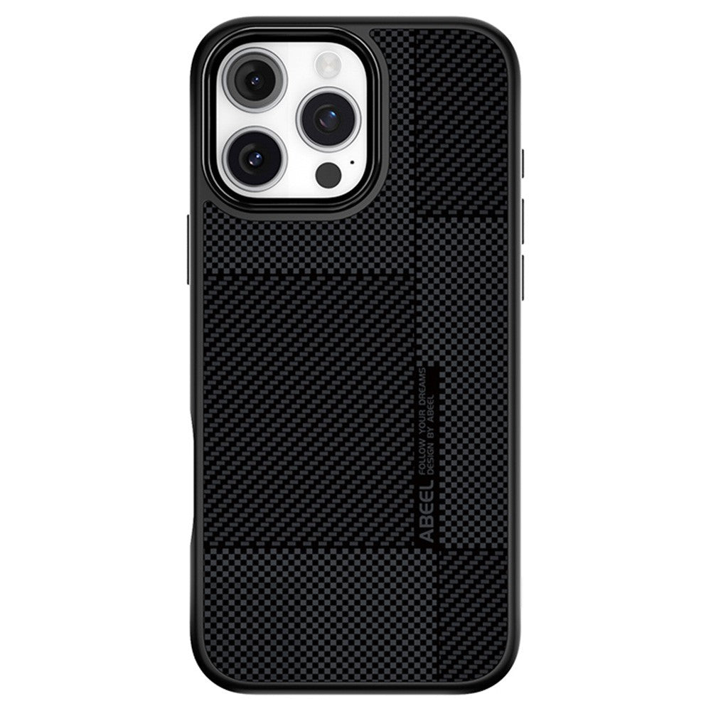 ABEEL CF-Lyocell Series For iPhone 16 Pro Case Compatible with MagSafe Microfiber + PC + E-TPU Phone Cover