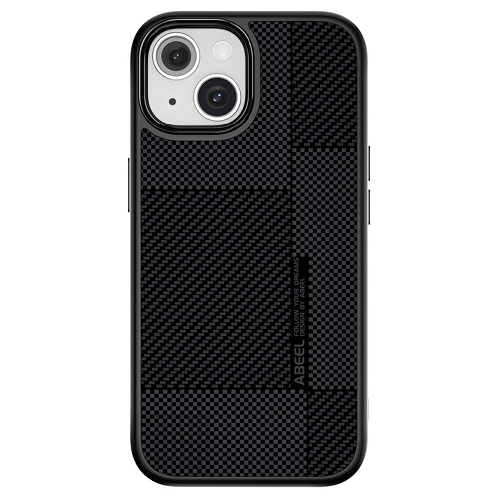 ABEEL CF-Lyocell Series For iPhone 15 Case Compatible with MagSafe Microfiber + PC + E-TPU Phone Cover