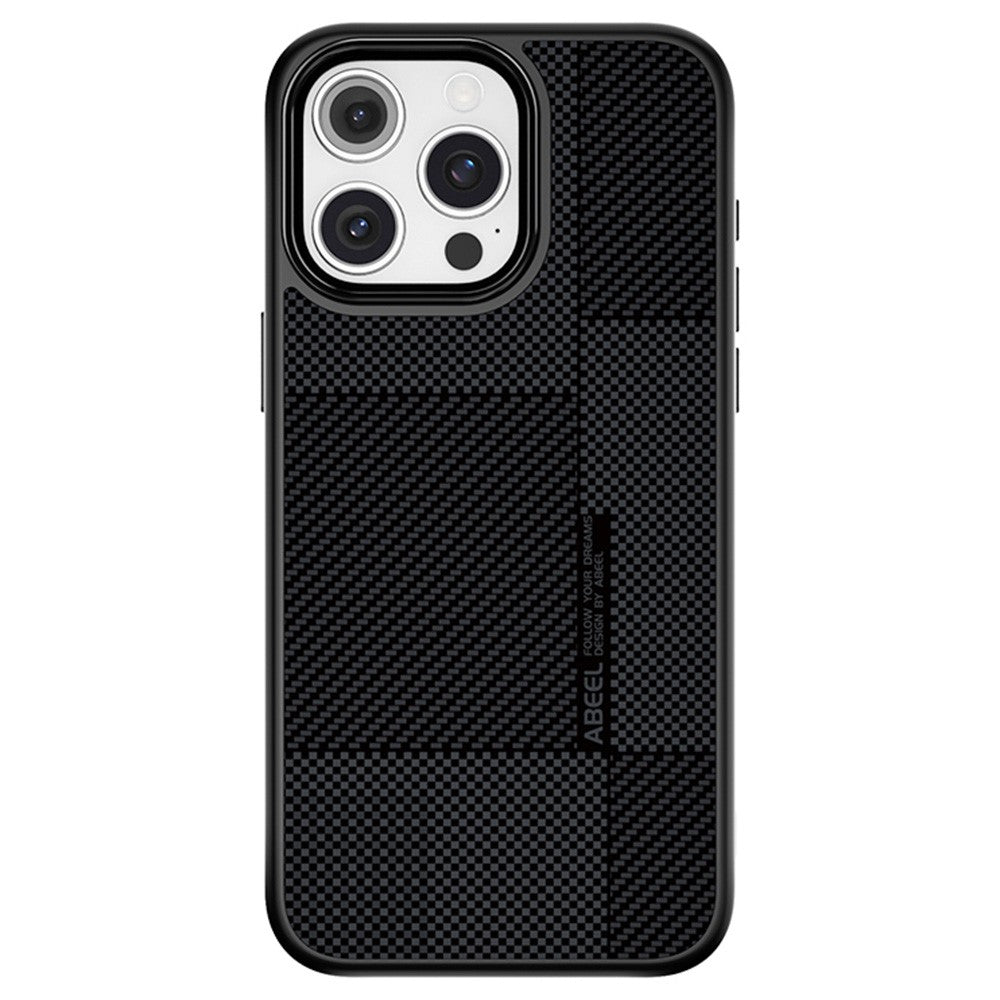 ABEEL CF-Lyocell Series For iPhone 15 Pro Max Case Compatible with MagSafe Microfiber + PC + E-TPU Phone Cover