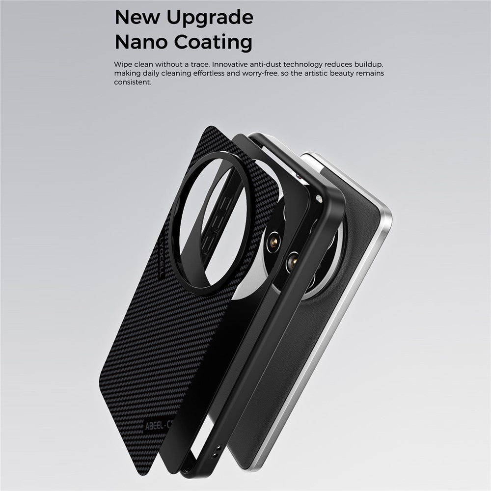 ABEEL CF-Lyocell Series For Xiaomi 15 Ultra Case Compatible with MagSafe Microfiber + PC + E-TPU Phone Cover