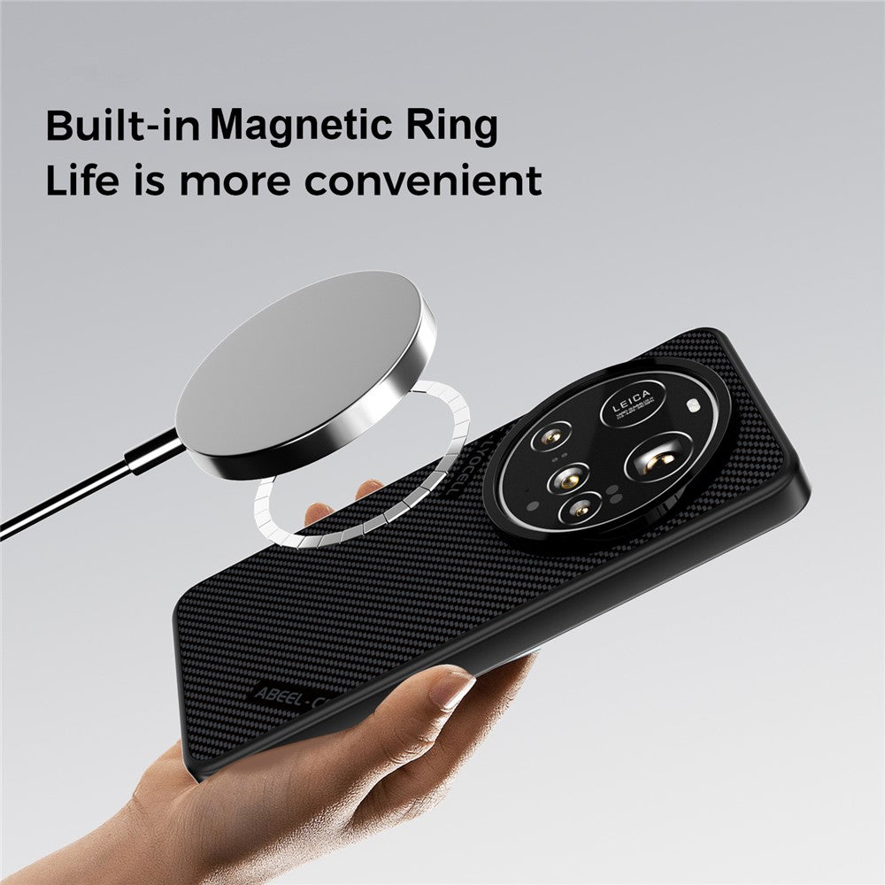 ABEEL CF-Lyocell Series For Xiaomi 15 Ultra Case Compatible with MagSafe Microfiber + PC + E-TPU Phone Cover