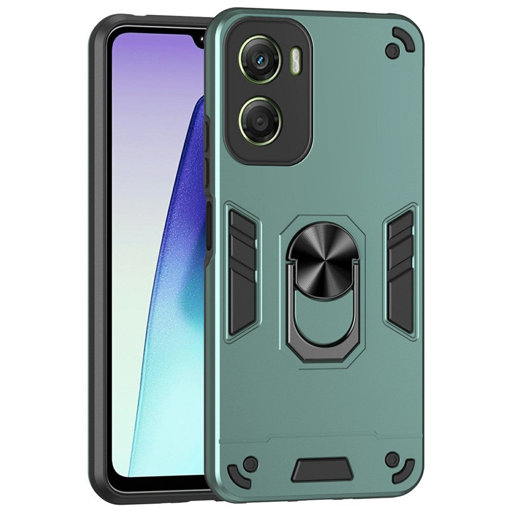 For Motorola Moto G06 4G Case PC + TPU Drop Defend Phone Cover with Ring Kickstand