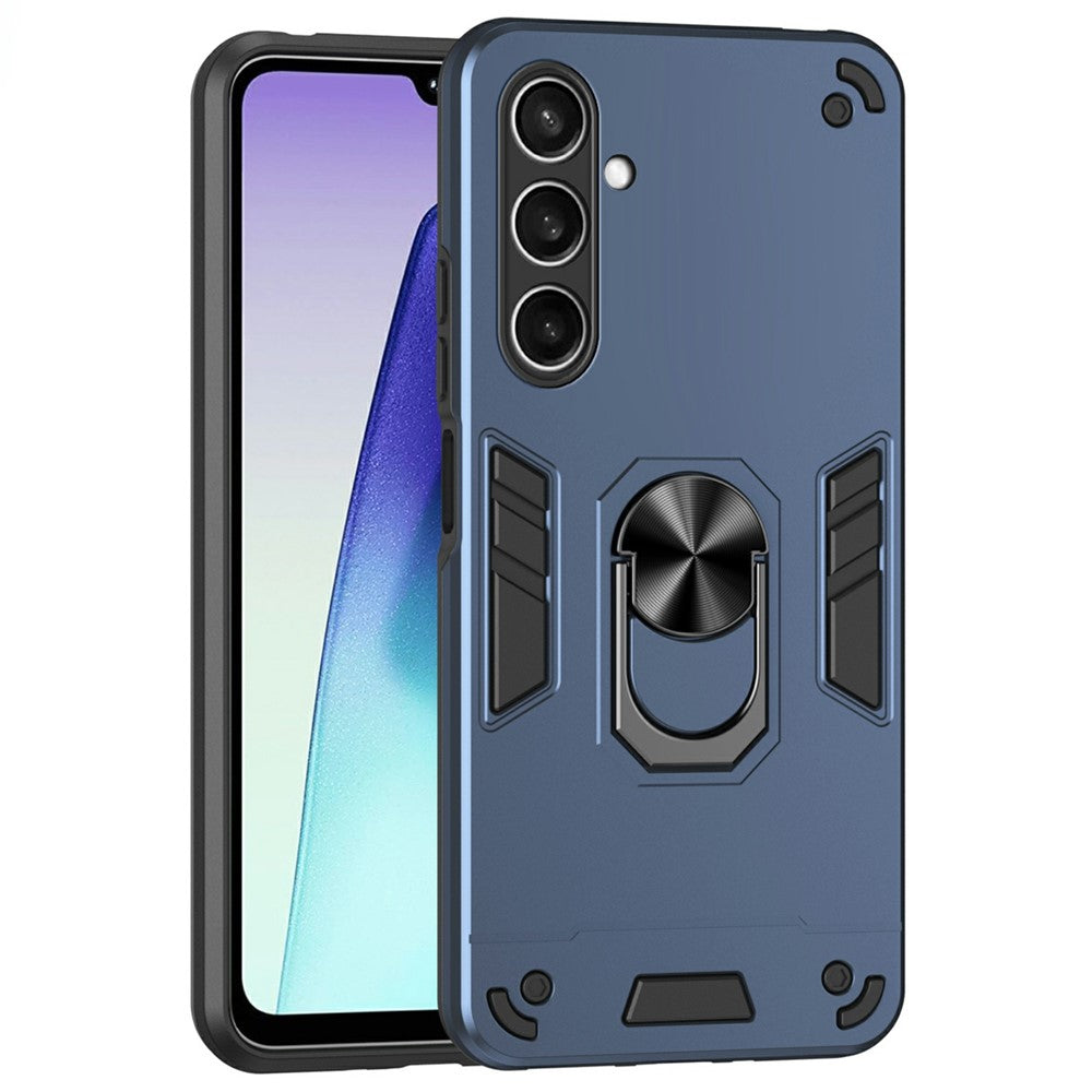 For Samsung Galaxy S25 FE Case PC + TPU Drop Defend Phone Cover with Ring Kickstand