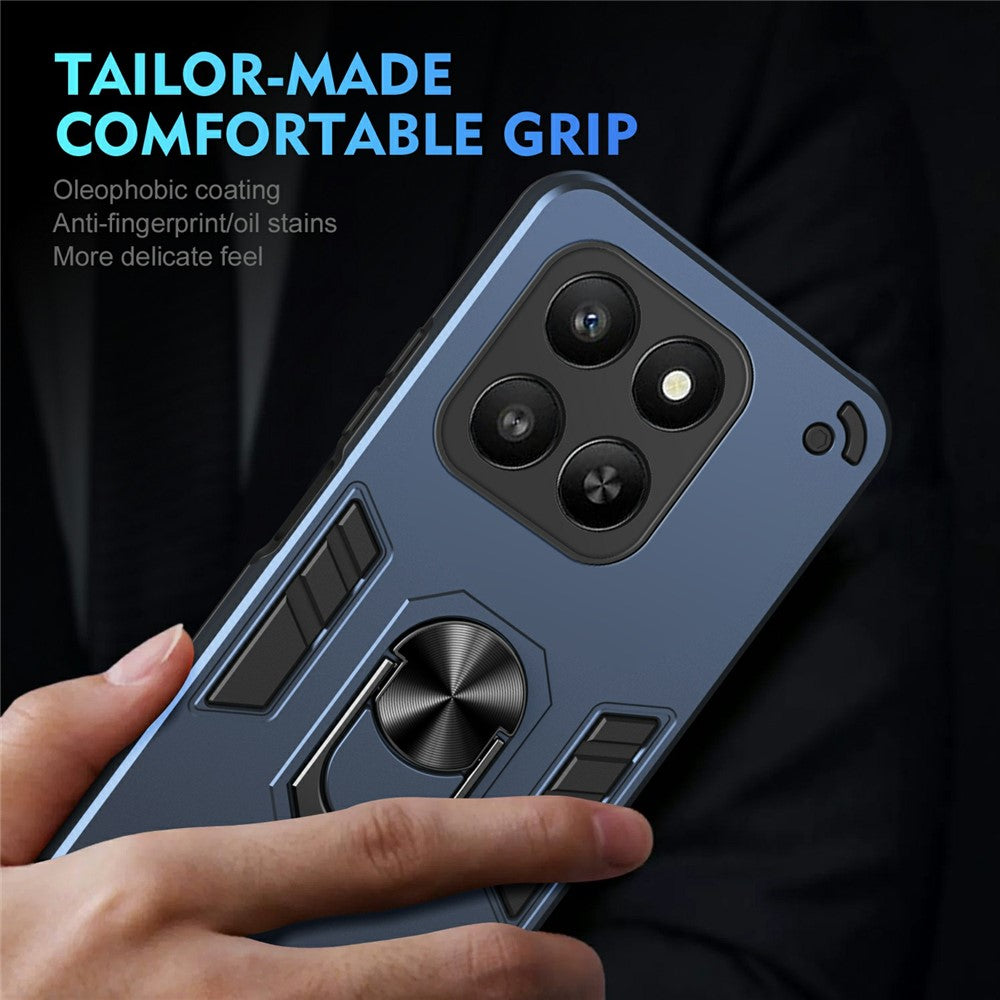 For Honor 400 Smart 5G / X7d 4G Case PC + TPU Drop Defend Phone Cover with Ring Kickstand