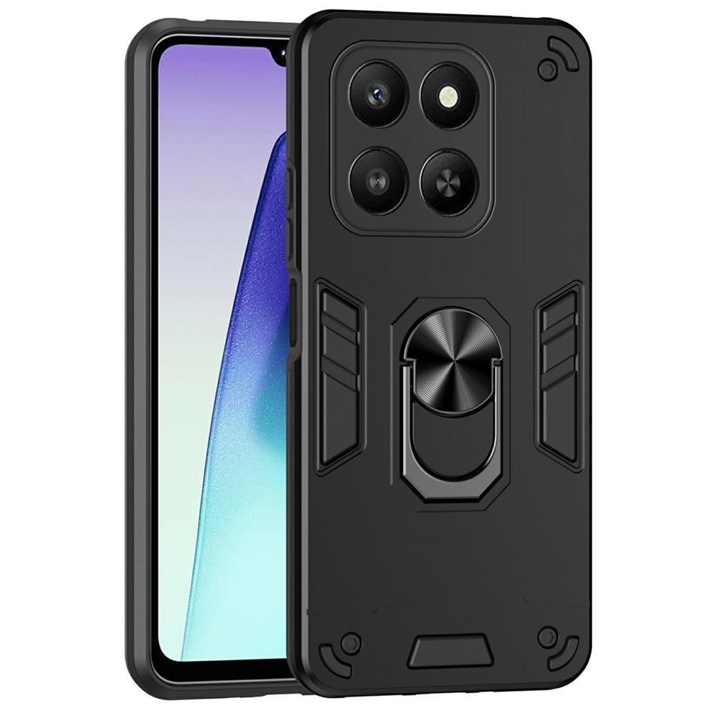 For Honor 400 Smart 5G / X7d 4G Case PC + TPU Drop Defend Phone Cover with Ring Kickstand