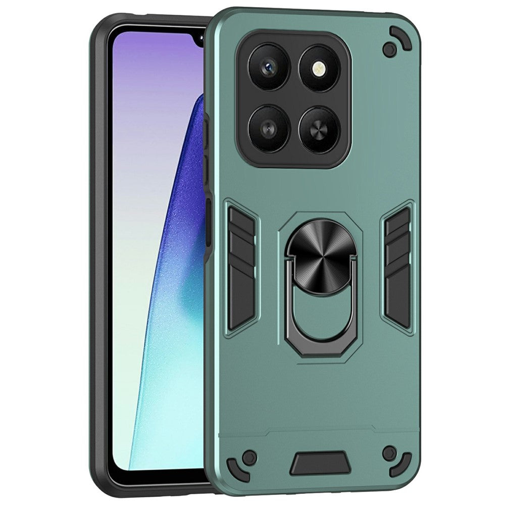 For Honor 400 Smart 5G / X7d 4G Case PC + TPU Drop Defend Phone Cover with Ring Kickstand