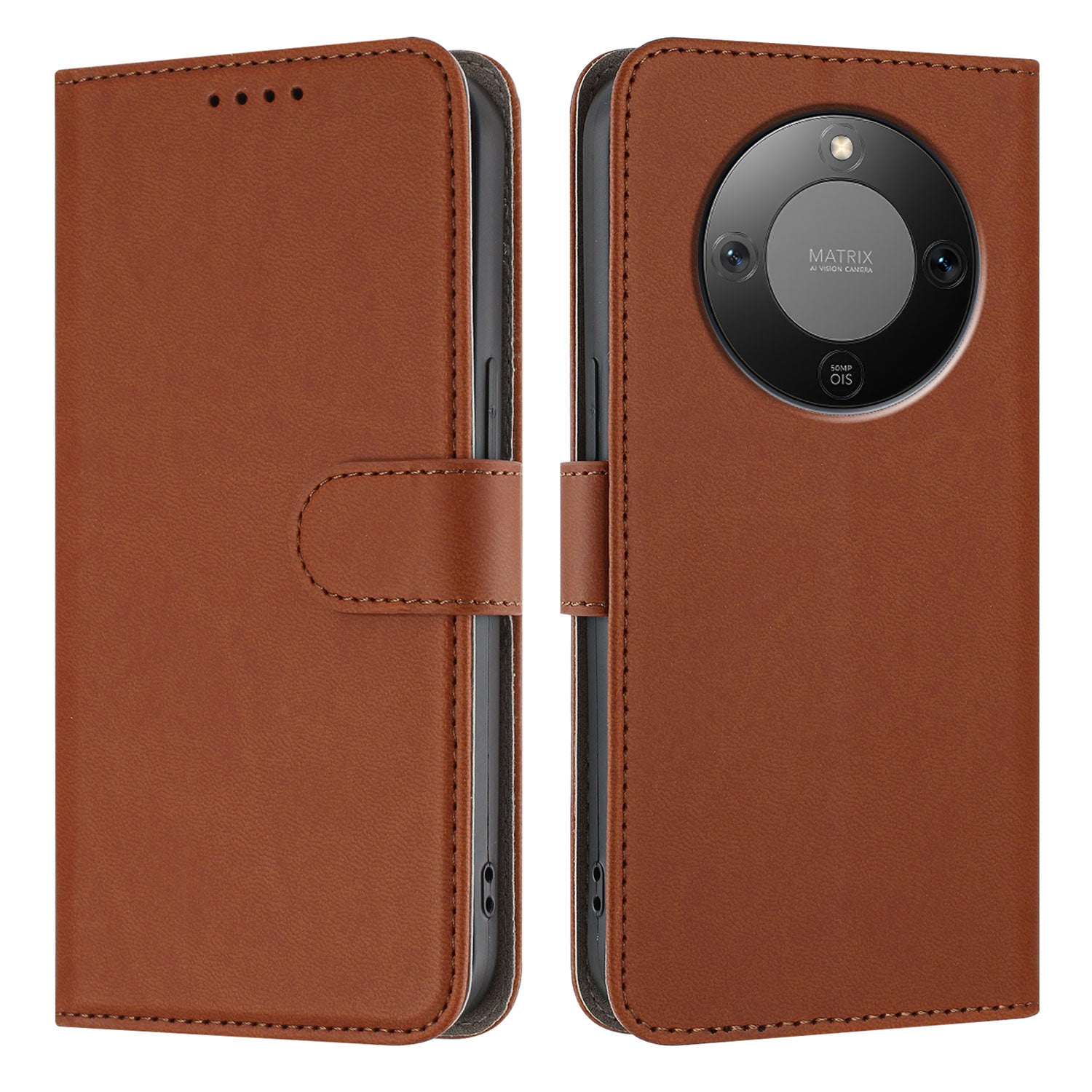 For Honor X9d 5G / Honor X70 5G Leather Case Solid Color Phone Cover with Wallet