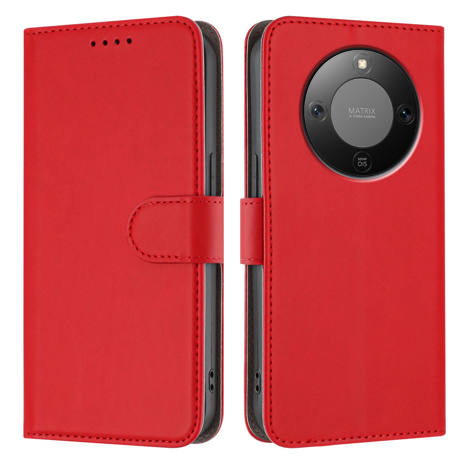 For Honor X9d 5G / Honor X70 5G Leather Case Solid Color Phone Cover with Wallet